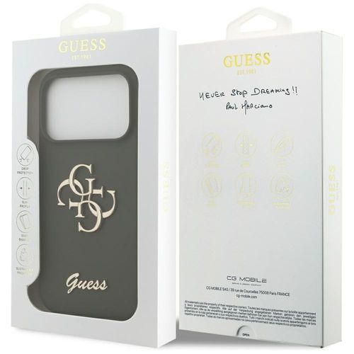 Etui Guess Silicone Big 4G Script do iPhone 17 Pro Max khaki na Arena.pl