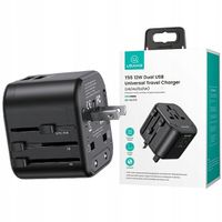 Ładowarka Sieciowa USAMS 2xUSB T55 12W adapter uniwersalny 4w1 US/AU/EU/UK