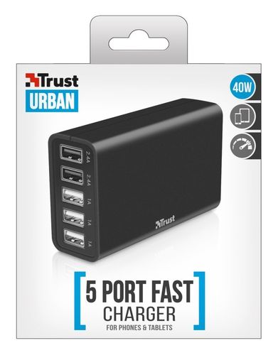 Trust Ultraszybka ładowarka 5 USB na Arena.pl