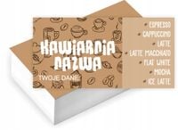 Wizytówki firmowe GOTOWY PROJEKT GRATIS 100 sztuk KAWIARNIA CAPPUCCINO