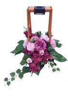 Stroik na Grób Cmentarz Kwiaty Sztuczne Lampion