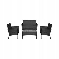 Meble ogrodowe zestaw mebli ogrodowych Rose Black