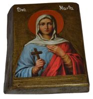 Ikona Święta Marta patronka gospodyń domowych hotelarzy kucharek sprzątaczy