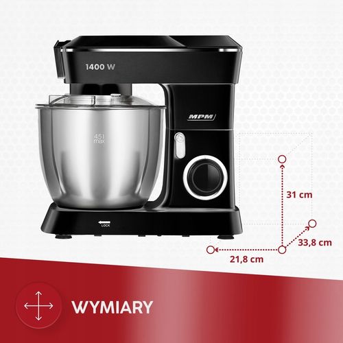 Robot planetarny robot kuchenny mocny czarny MPM MRK-25 na Arena.pl