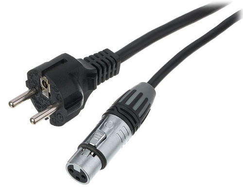 Kabel hybrydowy zasilająco-sygnałowy mikrofonowy XLR IEC 5m the sssnake na Arena.pl