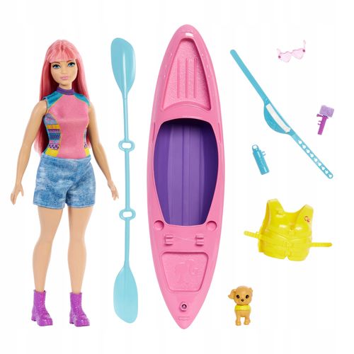 Lalka Barbie + Kajak Mattel Kemping Daisy HDF75 na Arena.pl