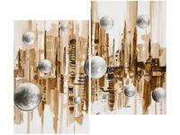 80X70CM MIASTO ZE SNU BRĄZACH DUO OBRAZ