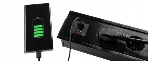 Gniazdo blatowe do biurka chowane rozsuwany mediaport USB SPS-S24S na Arena.pl