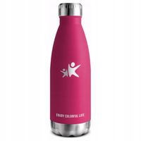 Kubek Termiczny Termos na Kawę Herbatę ze Stali Nierdzewnej Różowy 750ml