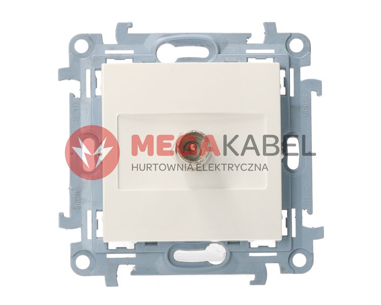 Simon10 Gniazdo antenowe końcowe pojedyńcze CAK1.01/11 biały SIMON zdjęcie 3