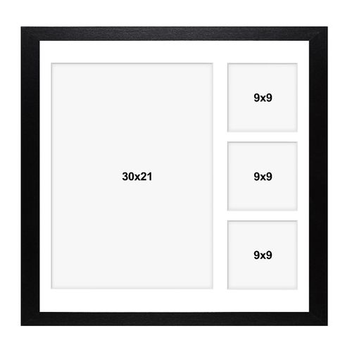 Ramka na 4 zdjęcia Hekla 40x40x4 MDF galeria czarny 1szt. na Arena.pl