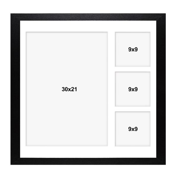 Ramka na 4 zdjęcia Hekla 40x40x4 MDF galeria czarny 1szt. zdjęcie 3