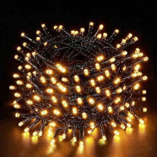 Lampki Choinkowe Świąteczne Żółte 500 Led 40m Świąteczne Łańcuchy Ciepłe na Arena.pl