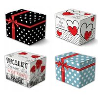 Piękne Opakowanie Pudełko Prezentowe Na Kubek Do Wyboru Aż 4 Wzory! Z Nadru