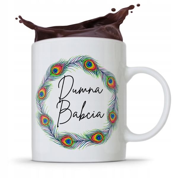 Kubek Dla Babci Na Imieniny Dumna Babcia Z Nadrukiem Ze Zdjęciem zdjęcie 1