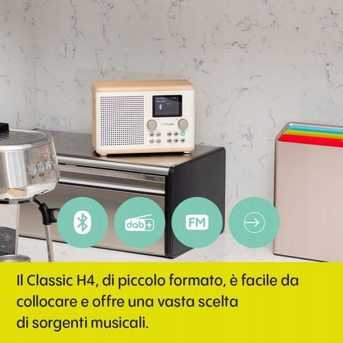 Radioodtwarzacz sieciowy DAB+, FM Pure Classic H4 Biały-dąb Bluetooth na Arena.pl