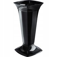 Wazon Na cmentarz Grób Flakon Nagrobny 39cm Czarny