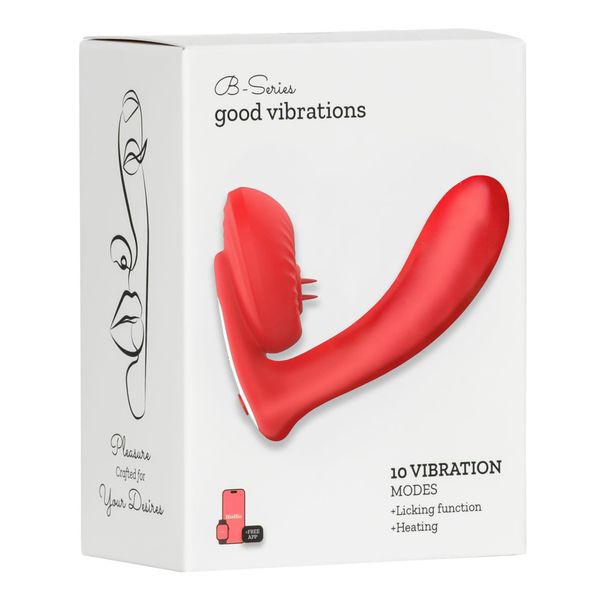 Silicone Vibrator 10 Vibration Modes, Licking, Heating + App Control zdjęcie 6