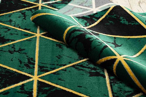 RUG/LU/ESTEMA/MARBLETRIANGLES/BOTTLEGREEN+GOLD/160x220 na Arena.pl