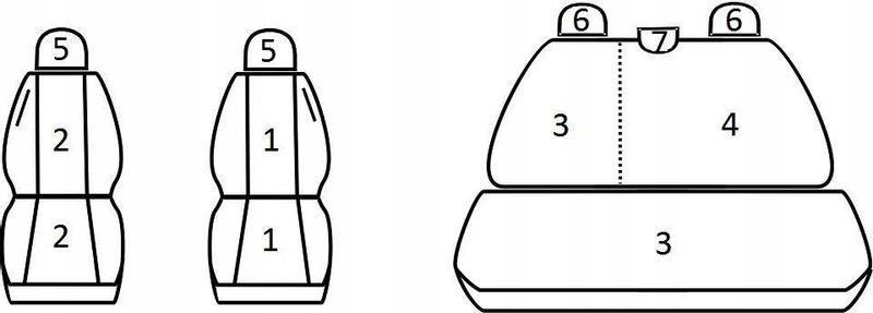 Pokrowce miarowe do Dacia Duster FL (2013-2017r) zdjęcie 2