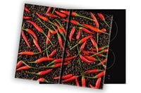 SZKLANA DESKA NA KUCHENKĘ 2x30x52 055C PAPRYKI