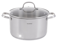 GARNEK Z POKRYWĄ 18cm 2,5 L stal 18/10 POKRYWKA