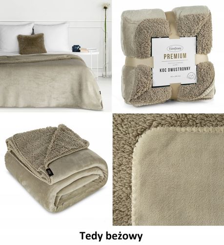 Koc Dwustronny 170x210 Polar Bukla Eurofirany Sherpa Baranek Na Prezent na Arena.pl