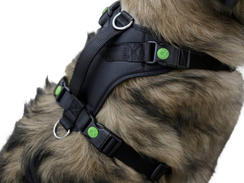 KERBL Pulsive Szelki psa pełne bezuciskowe regulowane odblaskowe czarne S na Arena.pl