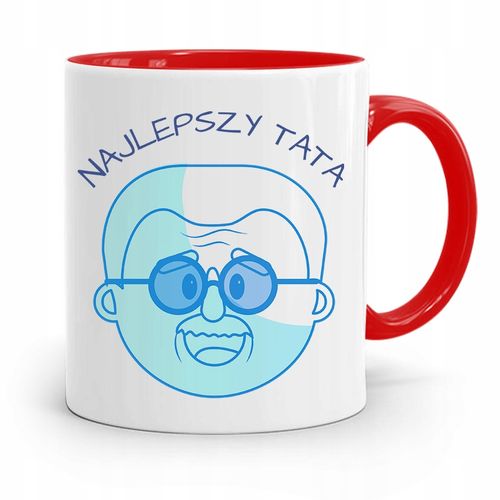 Kubek Czerwony Dla Taty Ojca Najlepszy Tata Z Nadrukiem Ze Zdjęciem na Arena.pl