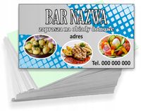 Wizytówki reklamowe firmowe 200 szt różne wzory BAR OBIADY