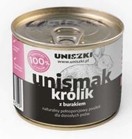 Mokra karma dla psów Unismak królik z burakiem 200
