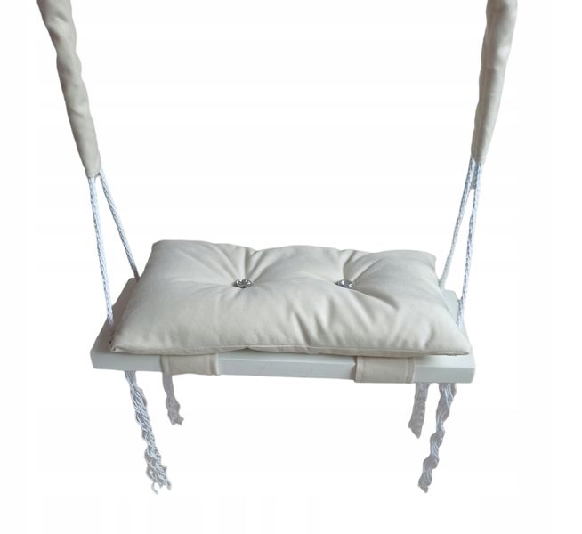 Huśtawka BIAŁA Siedzisko poduszka Róż CYRKONIE zdjęcie 7