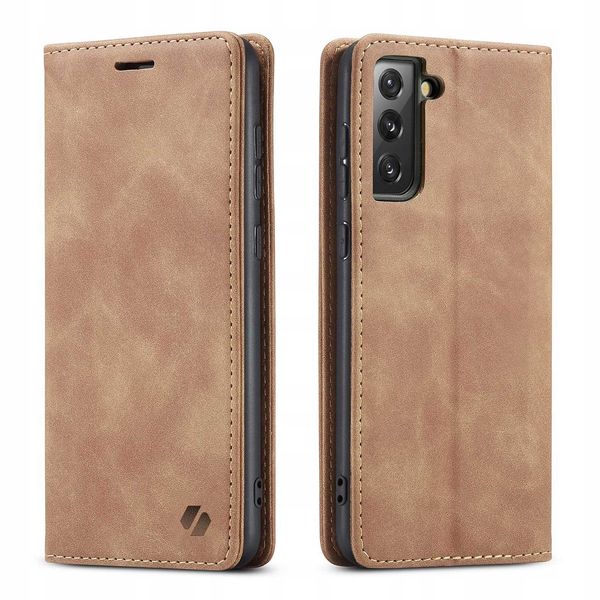 Spacecase Wallet Galaxy S21 Fe Light Brown zdjęcie 7