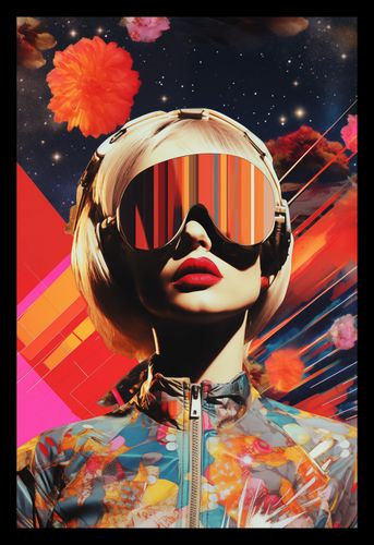 Plakat 20x30cm Retrofuturystyczna Muza na Arena.pl