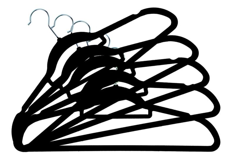 Wieszak welurowy MAXI komplet 100 szt czarny zdjęcie 6