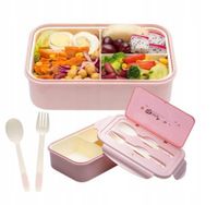 Śniadaniówka Szkoły Lunchbox Pracy Pojemnik Box Bento z Zastawa stołowa