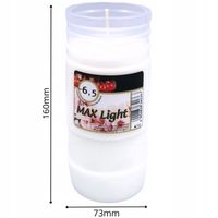 ZNICZE PARAFINOWE WKŁADY 6-7 DNI MAX LIGHT 12 SZT