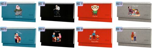 Terminarz dziadek i babcia 2026 tygodniowy kalendarz leżący biurkowy na Arena.pl