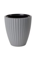 Doniczka okrągła Mika 40 cm z wkładem | Antracyt