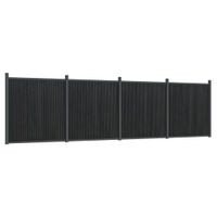 Panel ogrodzeniowy, szary, 699x186 cm, WPC