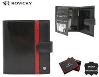 portfel męski w orientacji pionowej ze skóry naturalnej - rovicky