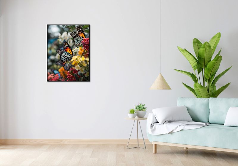 Plakat 60x80cm Motyle Na Łące zdjęcie 4