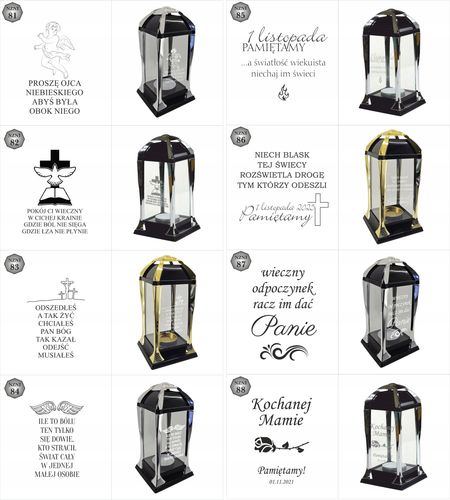 Znicz personalizowany świąteczny elegancka latarenka z grawerem na Arena.pl
