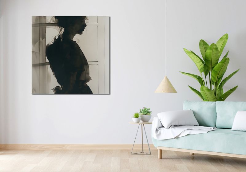 Obraz 100x100cm Półcień Zarysu zdjęcie 2
