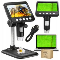 Mikroskop Cyfrowy LCD do LUTOWANIA NAUKI EDUKACYJNY 1000x USB-C menu PL