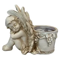 Figurka Doniczka Donica Ogrodowa Rzeźba Aniołek Anioł Nagrobek Dekoracja