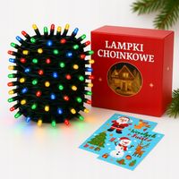 Lampki Zewnętrzne 300 LED Multi Kolor Świąteczne Zestaw Premium + Gratis