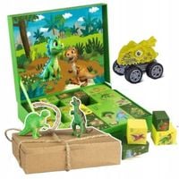 KALENDARZ ADWENTOWY DLA DZIECI Z DINOZAURAMI DINOZAUTY AUTKA FIGURKI MAPA