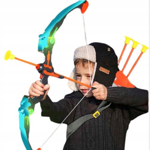 ZESTAW ŁUCZNIKA LED ŚWIECĄCY ŁUK Dla Dzieci STRZAŁY TARCZA Światła Dźwięki na Arena.pl