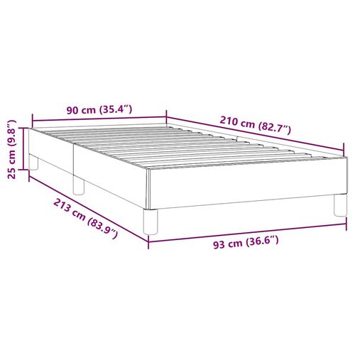 Łóżko Box Spring bez materaca Czarne 90x210 cm Aksamit na Arena.pl